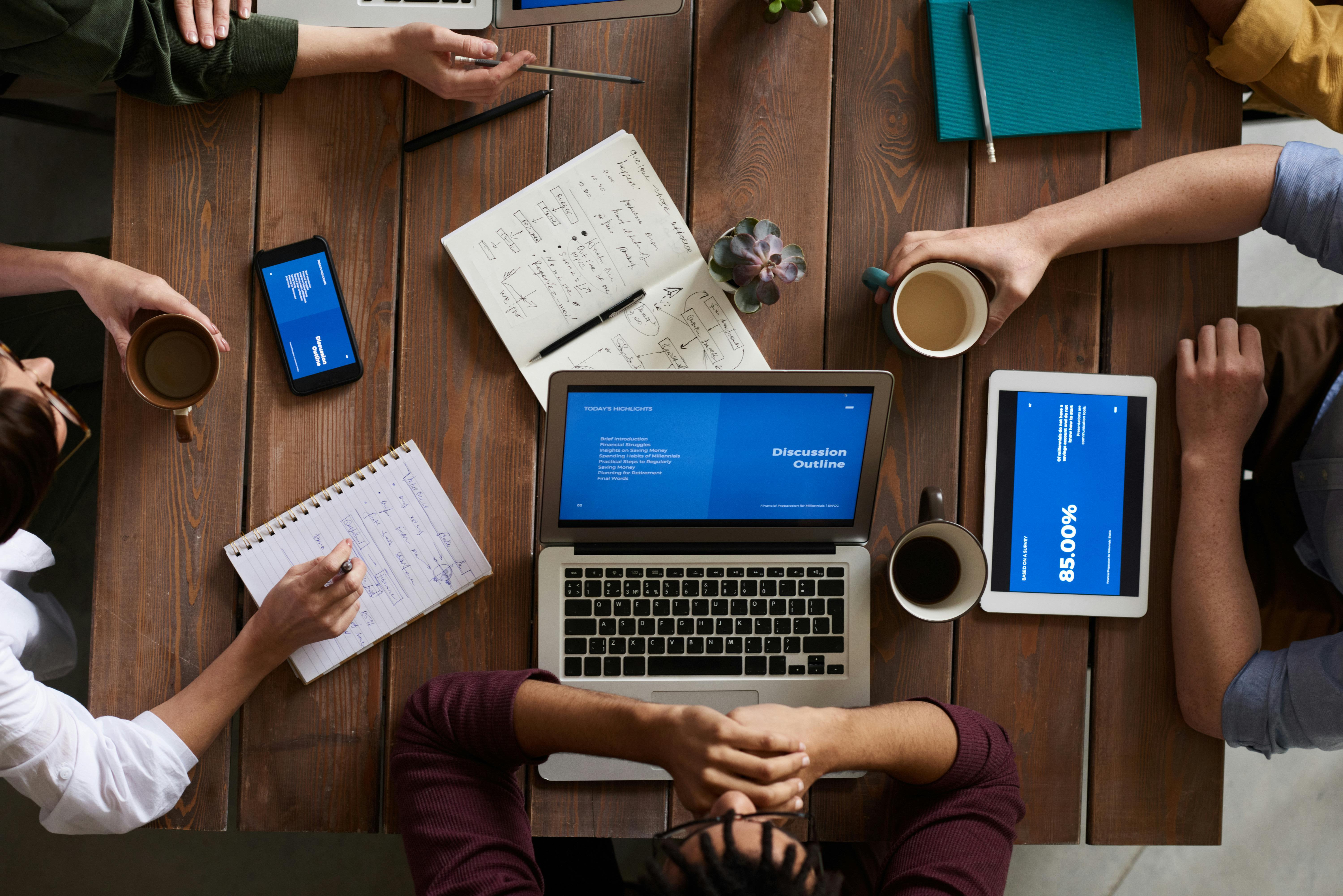 Professionals working on a project